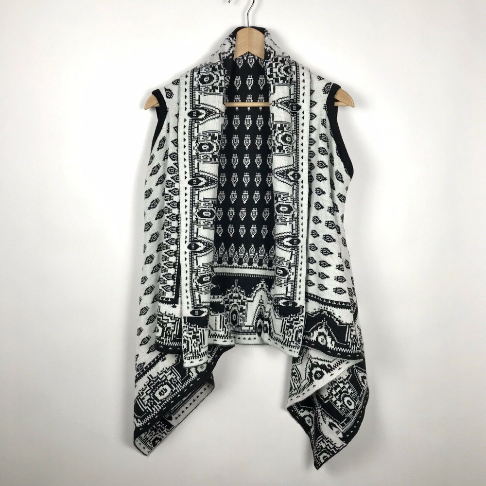 Black White Reversible Church Motif? Sweater Vest